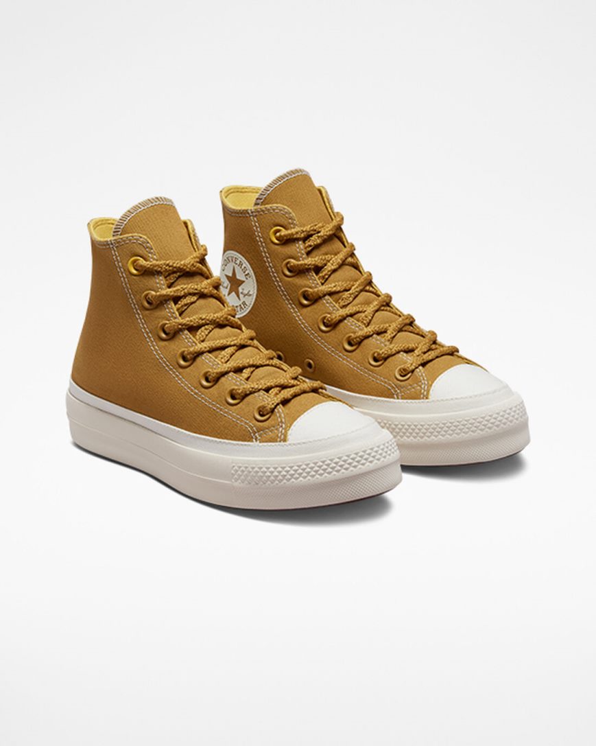 Women's Converse Chuck Taylor All Star Lift Tonal Canvas High Top Platform Shoes Orange / Yellow | AU C6345B